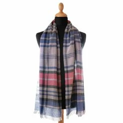 Elizabetta Bolzano Pink & Blue Cashmere Scarf Shawl 16 Elizabetta Bolzano Pink & Blue Cashmere Scarf Shawl -Beechfield Sales M00196704733211 3419089842