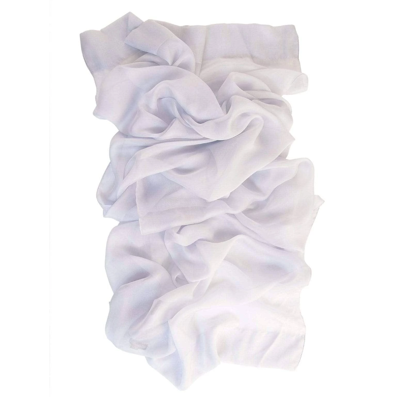 Elizabetta Carmen Silver Silk Scarf Shawl 9 Elizabetta Carmen Silver Silk Scarf Shawl - Image 7