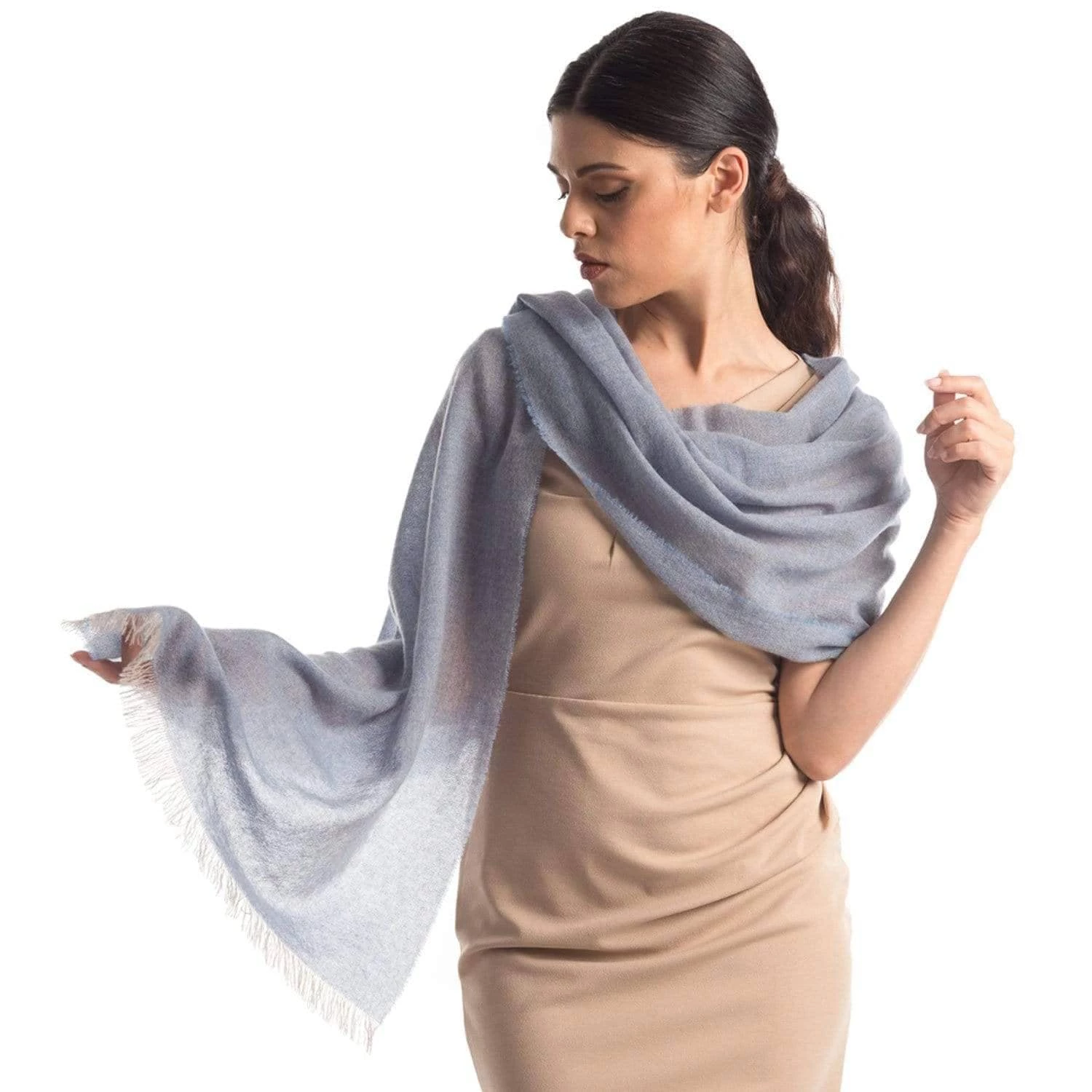 Elizabetta Cortina Azure Cashmere Scarf 5 Elizabetta Cortina Azure Cashmere Scarf - Image 3