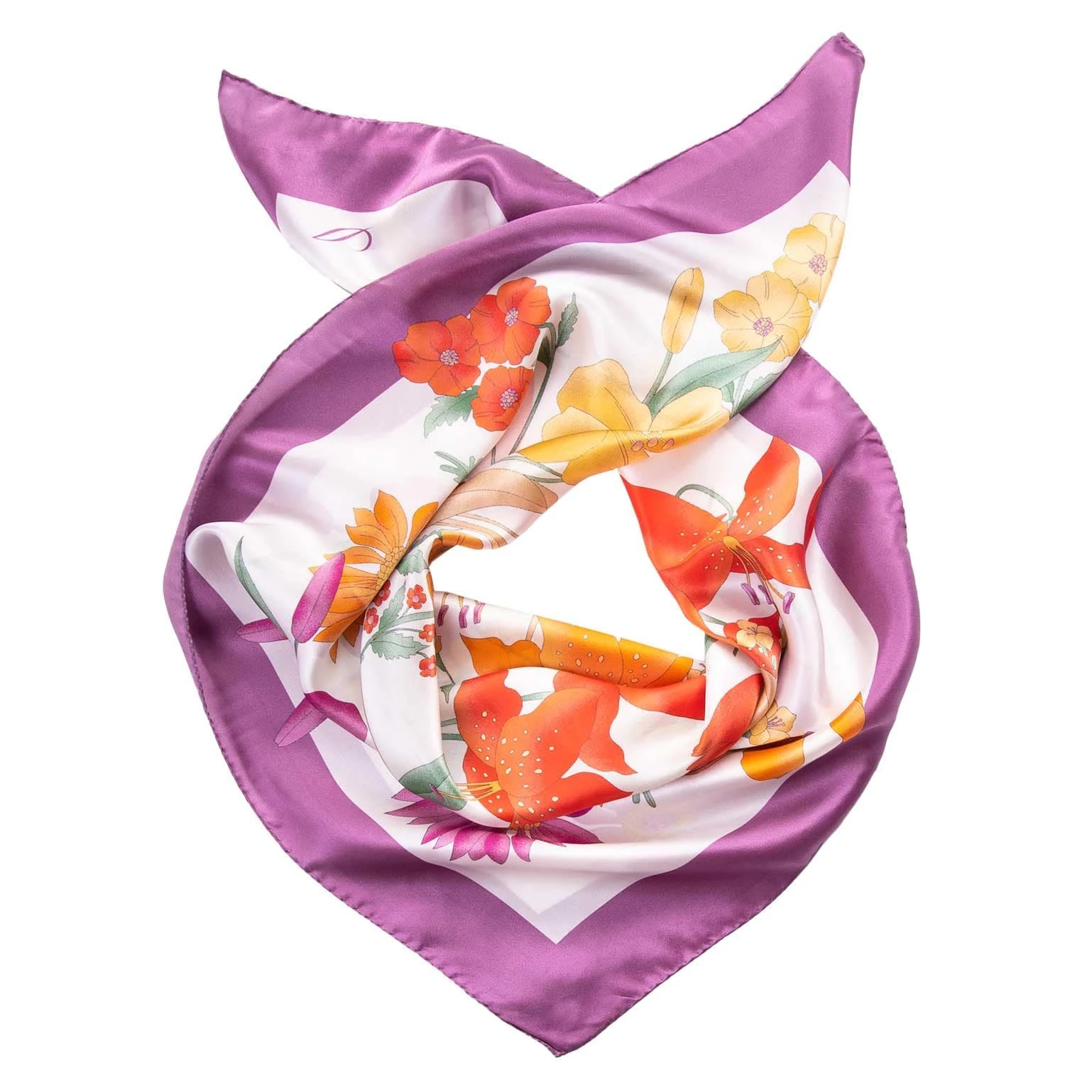 Elizabetta Martina Lilac Silk Foulard 3 Elizabetta Martina Lilac Silk Foulard