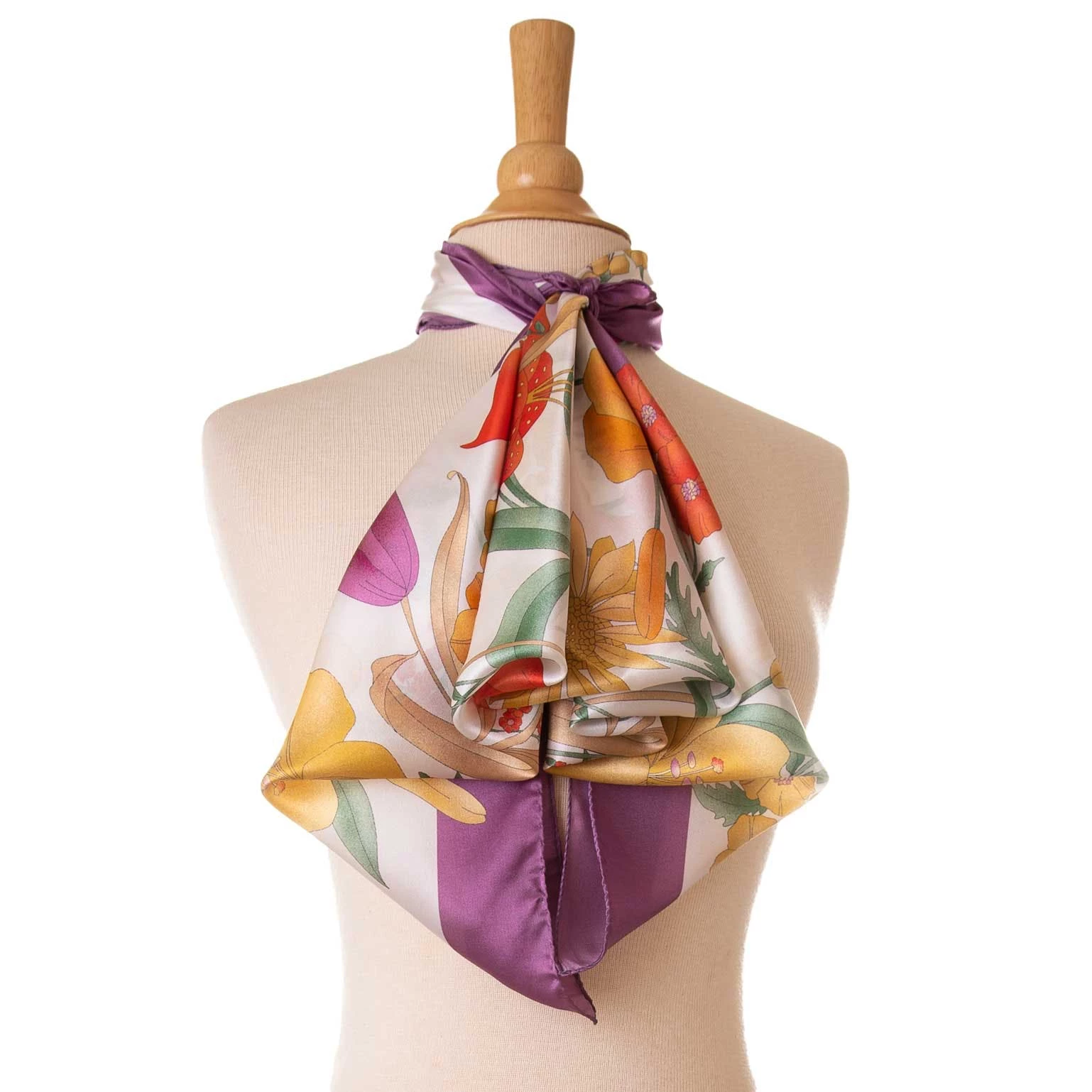 Elizabetta Martina Lilac Silk Foulard 8 Elizabetta Martina Lilac Silk Foulard - Image 6