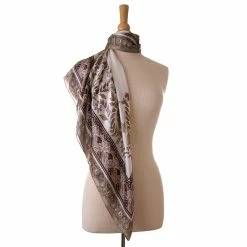 Elizabetta Parigi Sand Beige Silk Foulard -Beechfield Sales M00196704734843 1380945197