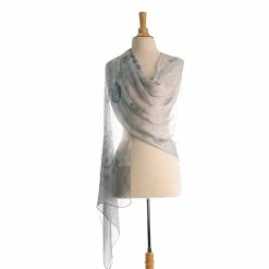 Elizabetta Regina Silver Silk Scarf/Shawl 8 Elizabetta Regina Silver Silk Scarf/Shawl -Beechfield Sales M00196704735116 1456720963