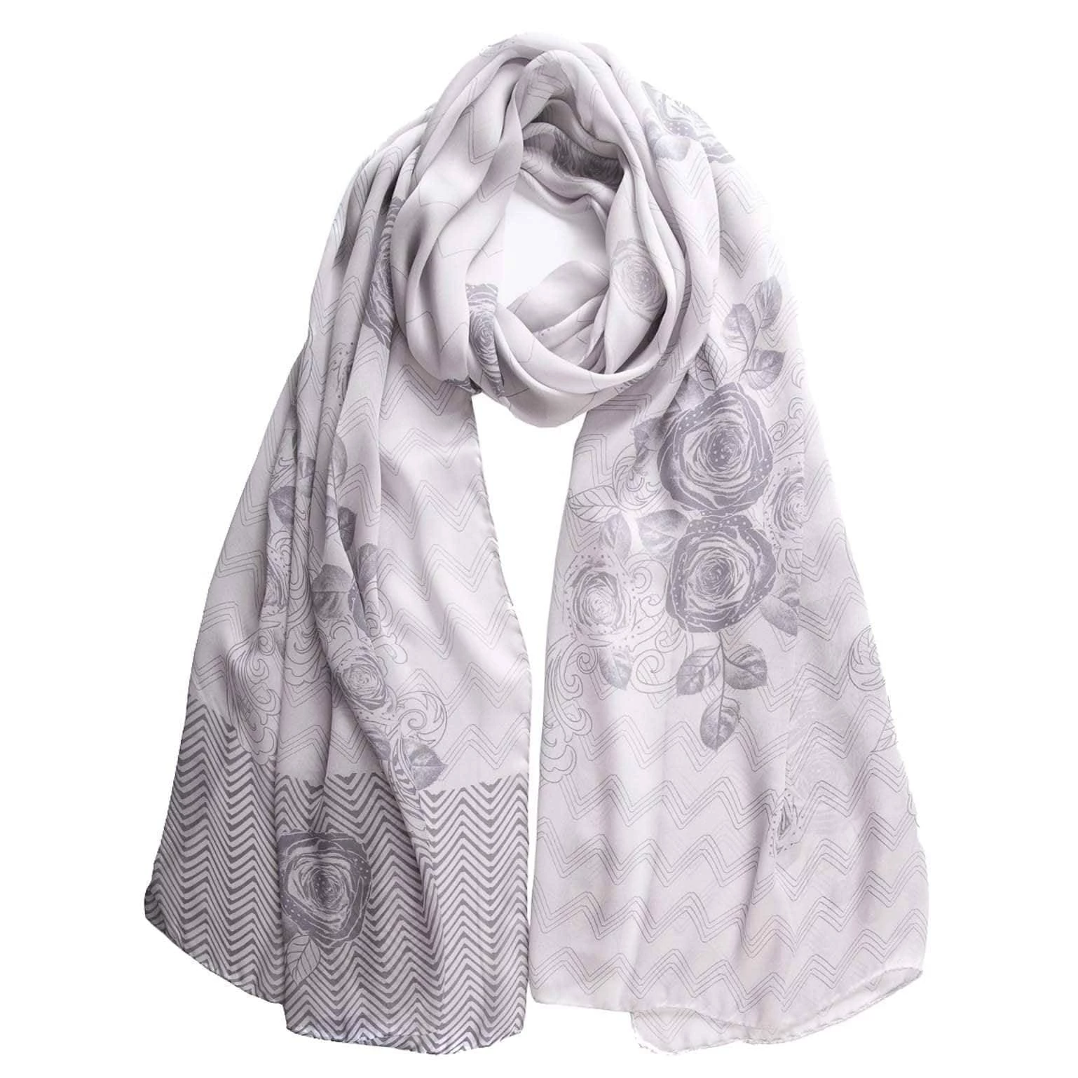Elizabetta Regina Silver Silk Scarf/Shawl 3 Elizabetta Regina Silver Silk Scarf/Shawl