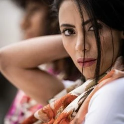 Elizabetta Rosa Peach Long Satin Silk Scarf 10 Elizabetta Rosa Peach Long Satin Silk Scarf -Beechfield Sales M00196704735253 3286708357