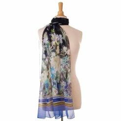 Elizabetta Sabrina Blue Silk Scarf/Shawl -Beechfield Sales M00196704735291 3588854160