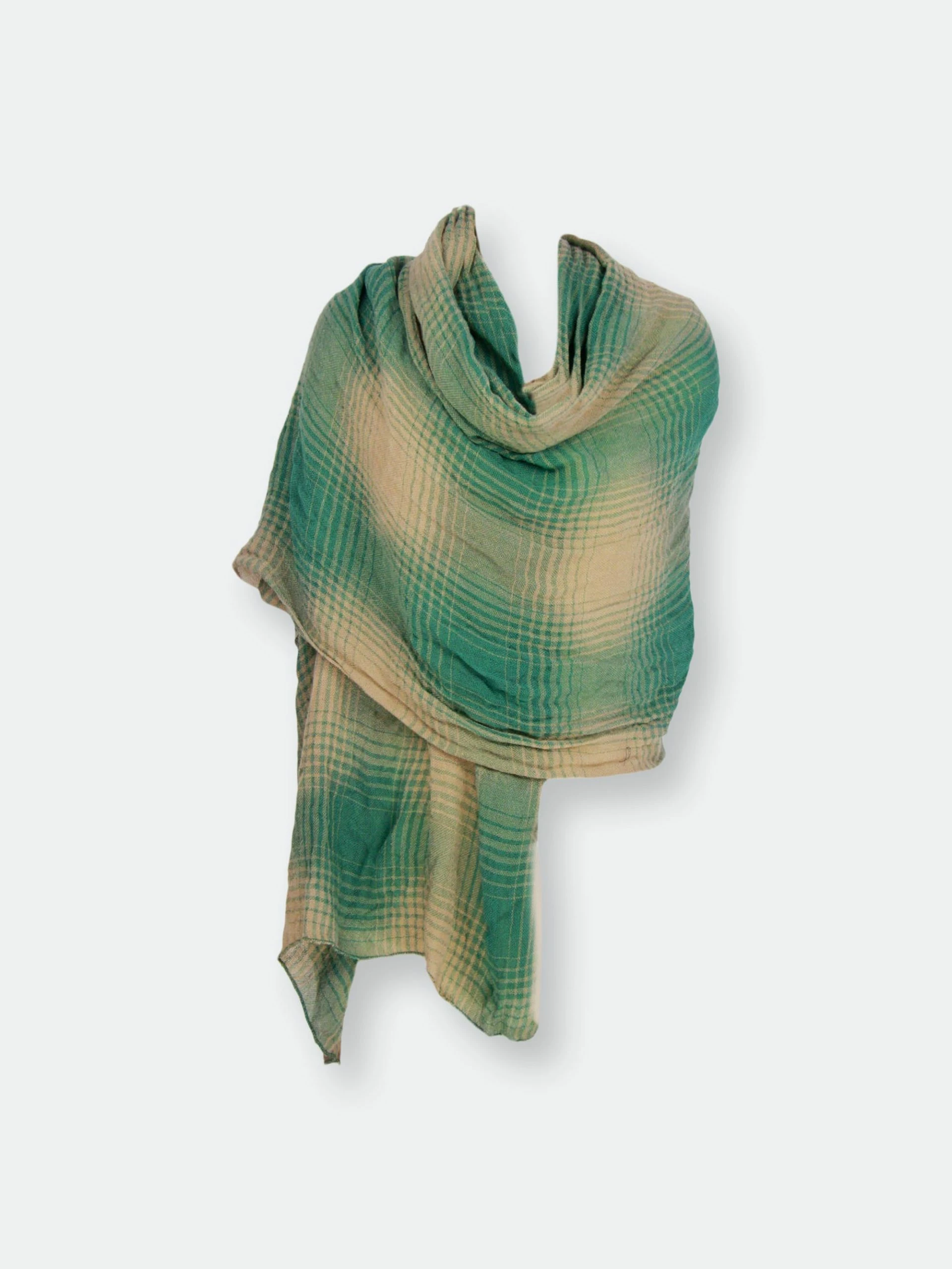 Saachi Style Faded Two Toned Plaid Scarf 7 Saachi Style Faded Two Toned Plaid Scarf - Image 5