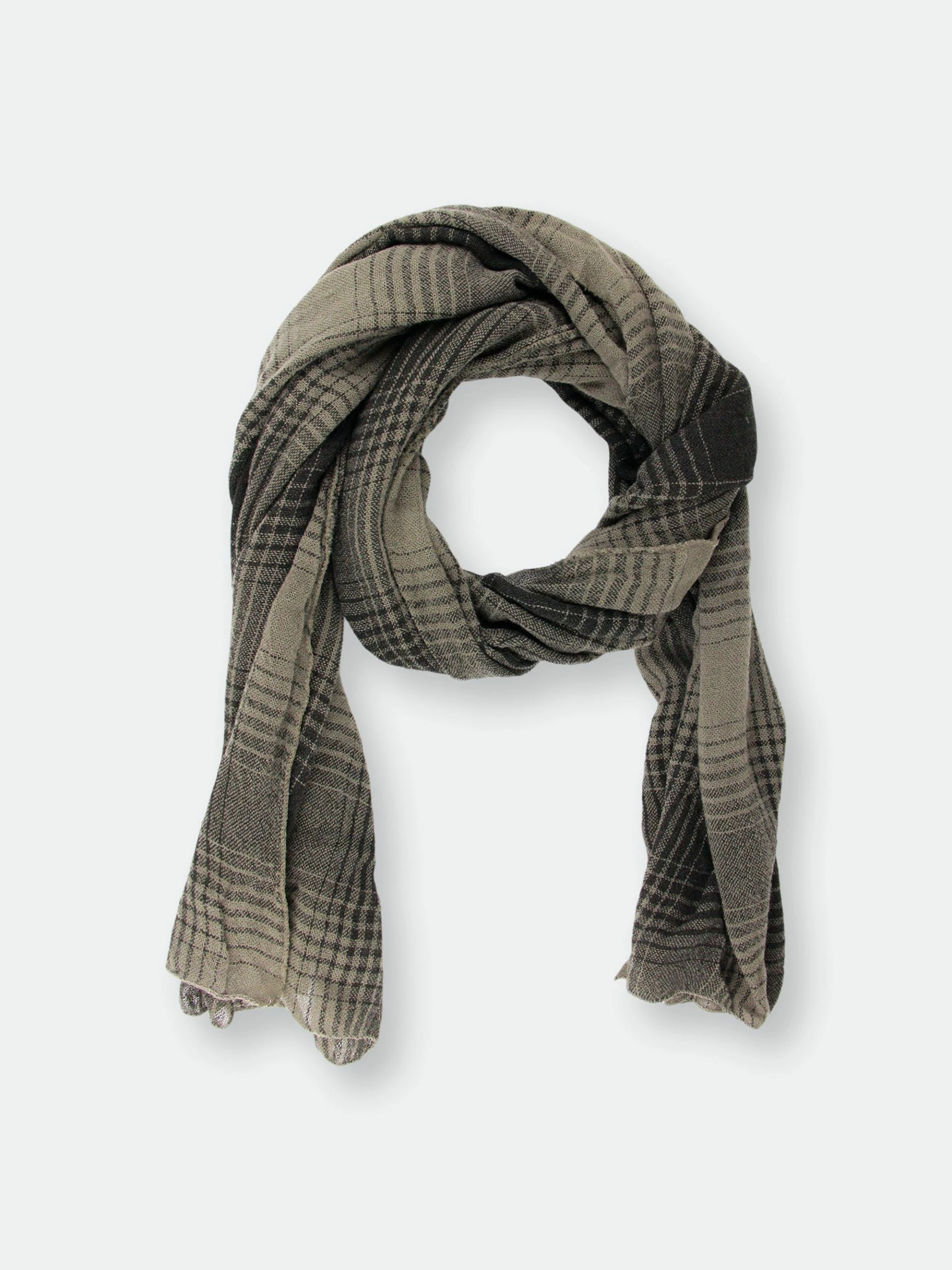 Saachi Style Faded Two Toned Plaid Scarf 8 Saachi Style Faded Two Toned Plaid Scarf - Image 6