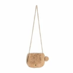 Deux Par Deux Fake Fur Bag Beige