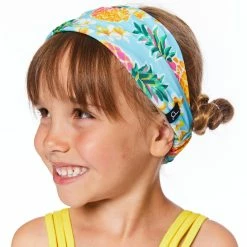 Deux Par Deux Inted Swimwear Headband - Blue Pineapple