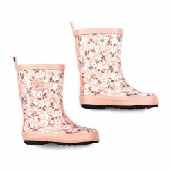 Deux Par Deux Inted Rain Boots Dusty Pink Mini Flowers