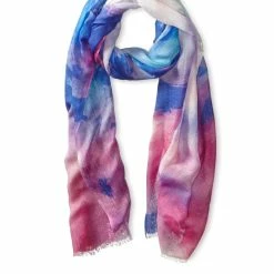 Saachi Style Watercolor Oblong Scarf With Ombre Print -Beechfield Sales M00707989707516 2295010666
