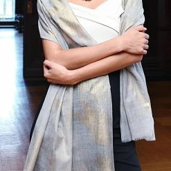 Saachi Style Radiant Metallic Shimmer Scarf