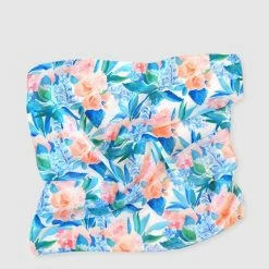 Paint & Petals Cific Blue Square Scarf