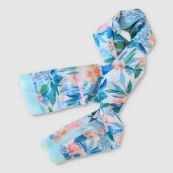 Paint & Petals Cific Blue Long Scarf -Beechfield Sales M00787790230700 4177457512