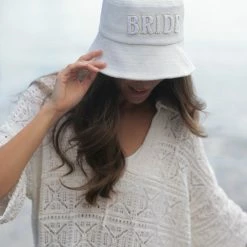 Shiraleah "Bride" Bucket Hat - Ivory -Beechfield Sales M00810091369784 1937561360