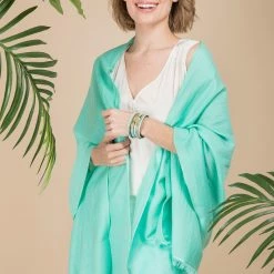 Saachi Style Cashmere Silk A Eyelash Scarf