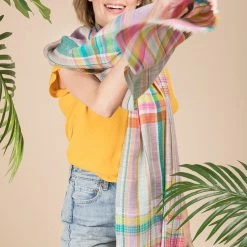 Saachi Style Happy Plaid Scarf 6 Saachi Style Happy Plaid Scarf -Beechfield Sales M00850000303928 2399179816