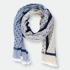 Saachi Style Ombre Polka Dot Scarf