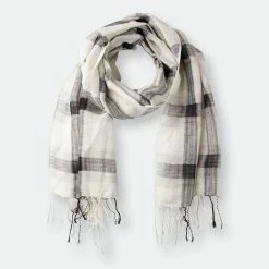 Saachi Style Dobby Checkered Scarf