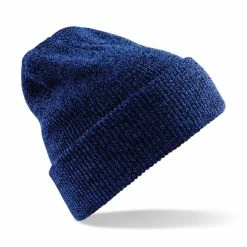 Beechfield Heritage Ladies/Womens Premium Plain Winter Beanie (Antique Royal Blue)