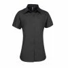 Premier® Premier Womens/Ladies Supreme Heavy Poplin Short Sleeve Work Shirt (Black) -Beechfield Sales M05054171154074 2587876095