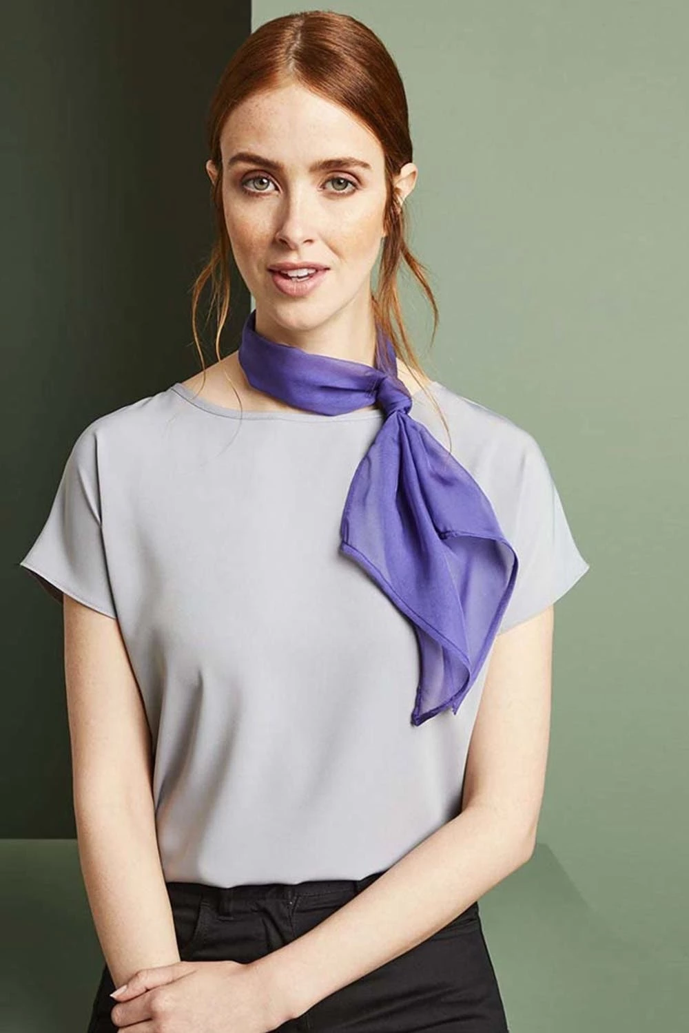 Premier® Premier Ladies/Womens Work Chiffon Formal Scarf (Purple) 4 Premier® Premier Ladies/Womens Work Chiffon Formal Scarf (Purple) - Image 2