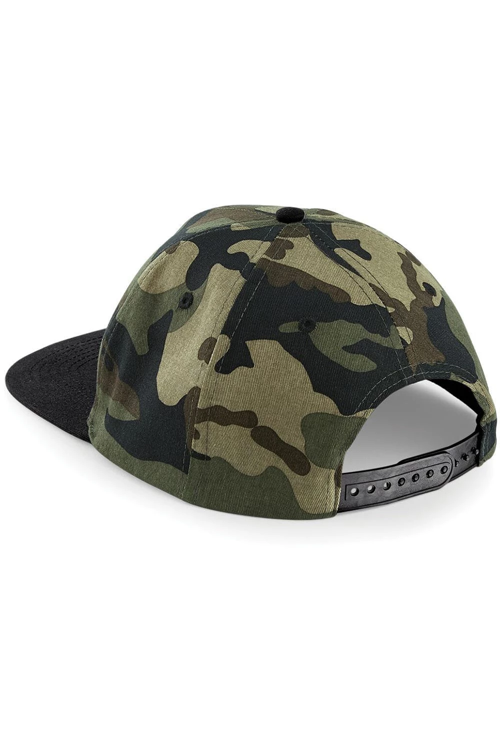 Beechfield Camouflage Retro Snapback Cap (Jungle Camo/ Black) 4 Beechfield Camouflage Retro Snapback Cap (Jungle Camo/ Black) - Image 2