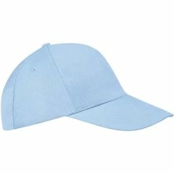 SOLS Unisex Buzz 5 Panel Baseball Cap (Sky Blue)