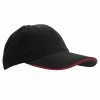 SOLS Unisex Buffalo 6 Panel Baseball Cap (Black/Red) -Beechfield Sales M05054171377350 1314948795
