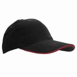 SOLS Unisex Buffalo 6 Panel Baseball Cap (Black/Red)