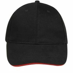 SOLS Unisex Buffalo 6 Panel Baseball Cap (Black/Red) -Beechfield Sales M05054171377350 2420151200