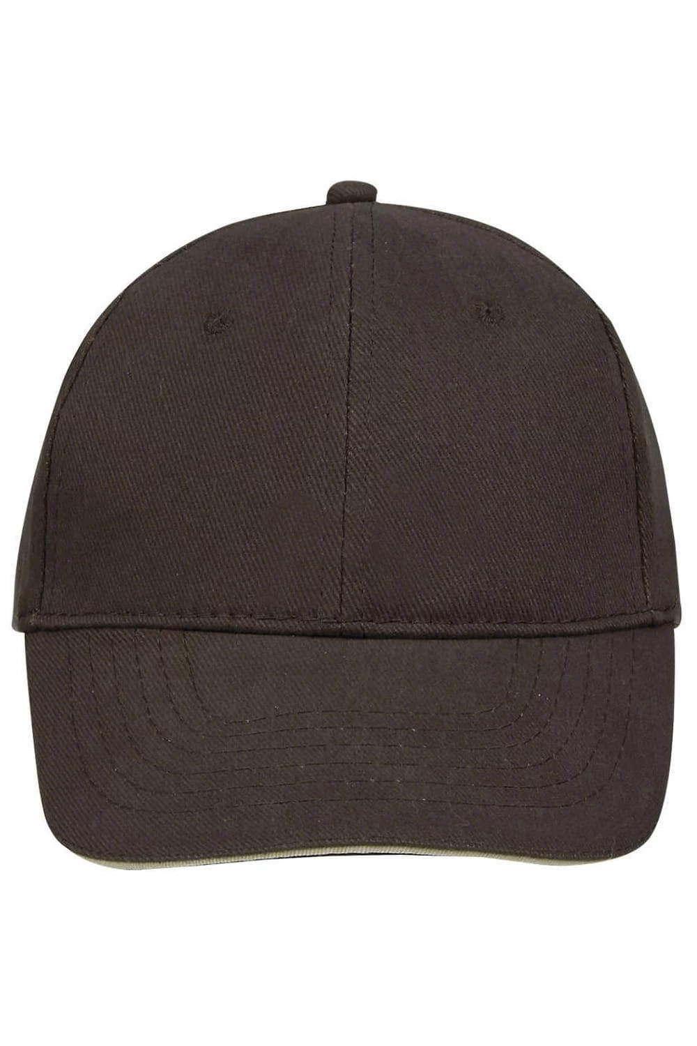 SOLS Unisex Buffalo 6 Panel Baseball Cap (Chocolate/Beige) 6 SOLS Unisex Buffalo 6 Panel Baseball Cap (Chocolate/Beige) - Image 4