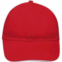 SOLS Unisex Buffalo 6 Panel Baseball Cap - Red/White -Beechfield Sales M05054171377466 887453616