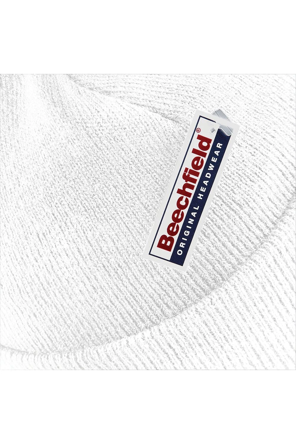 Beechfield Unisex Plain Winter Beanie Hat / Headwear (Ideal For Printing) (White) 6 Beechfield Unisex Plain Winter Beanie Hat / Headwear (Ideal For Printing) (White) - Image 4
