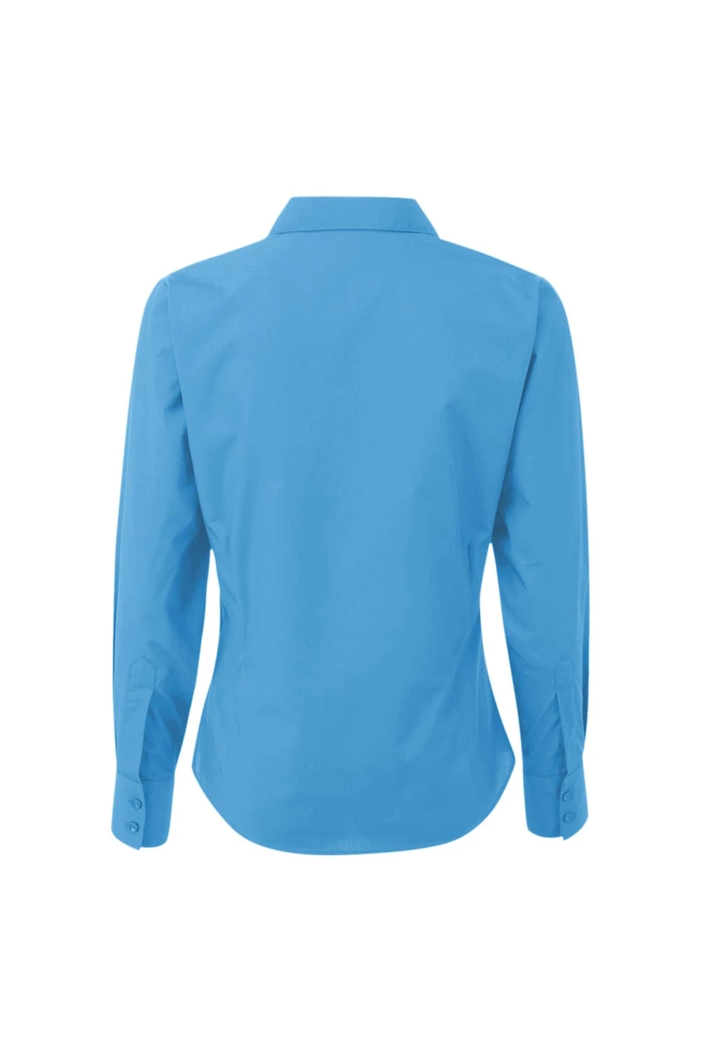 Premier® Premier Womens/Ladies Poplin Long Sleeve Blouse / Plain Work Shirt (Sapphire) 4 Premier® Premier Womens/Ladies Poplin Long Sleeve Blouse / Plain Work Shirt (Sapphire) - Image 2