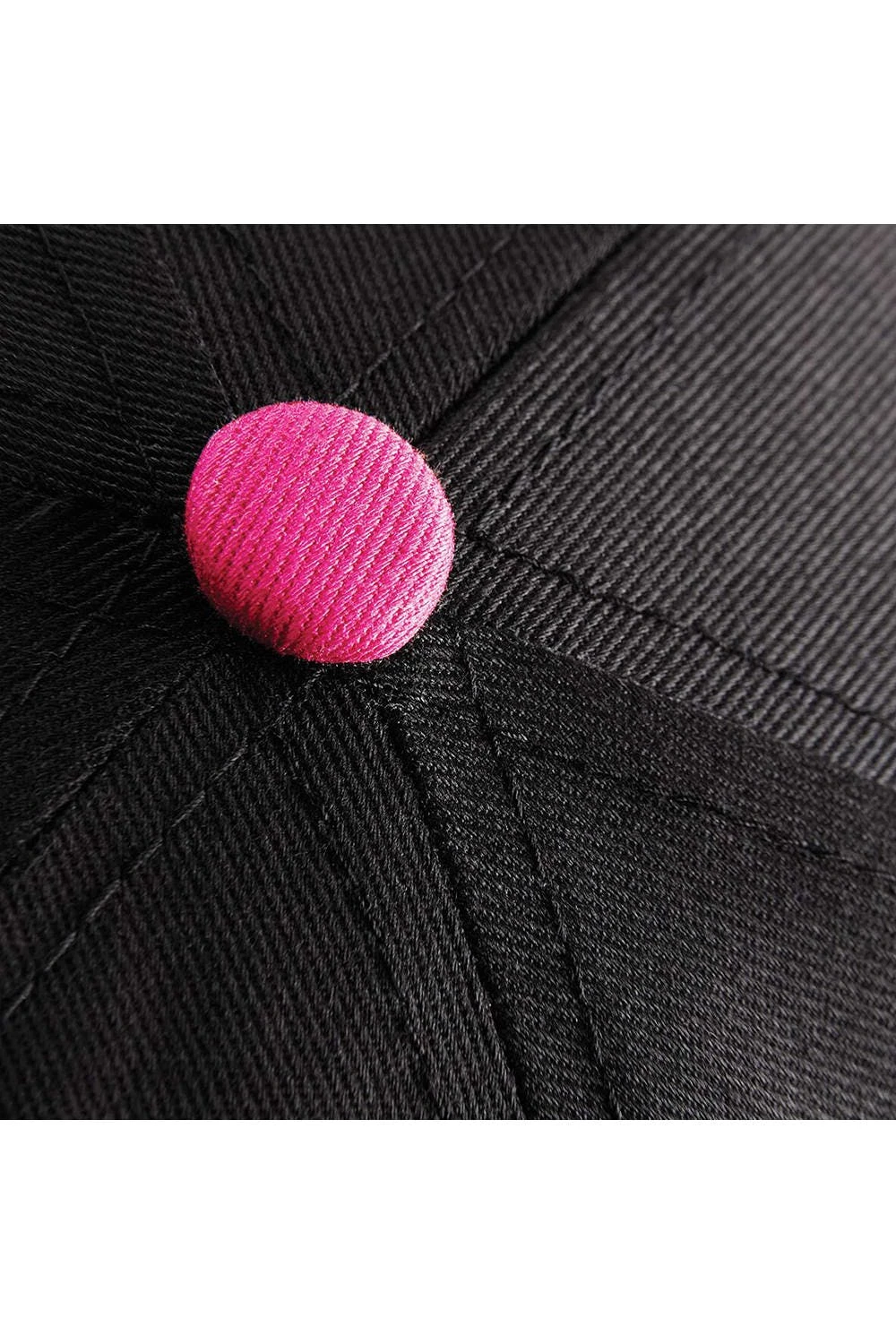 BEECHFIELD Unisex 5 Panel Contrast Snapback Cap - Black/ Fuchsia 7 BEECHFIELD Unisex 5 Panel Contrast Snapback Cap - Black/ Fuchsia - Image 5