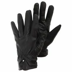 Universal Textiles Ladies/Womens Plain Genuine Leather Gloves - Black