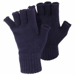 Floso Ladies/Womens Winter Fingerless Gloves - Navy