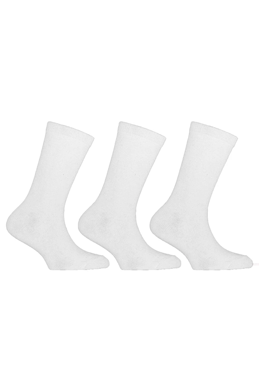 Universal Textiles Childrens/Kids Plain Cotton Rich School Socks (Pack Of 3) (White) 2 Universal Textiles Childrens/Kids Plain Cotton Rich School Socks (Pack Of 3) (White)