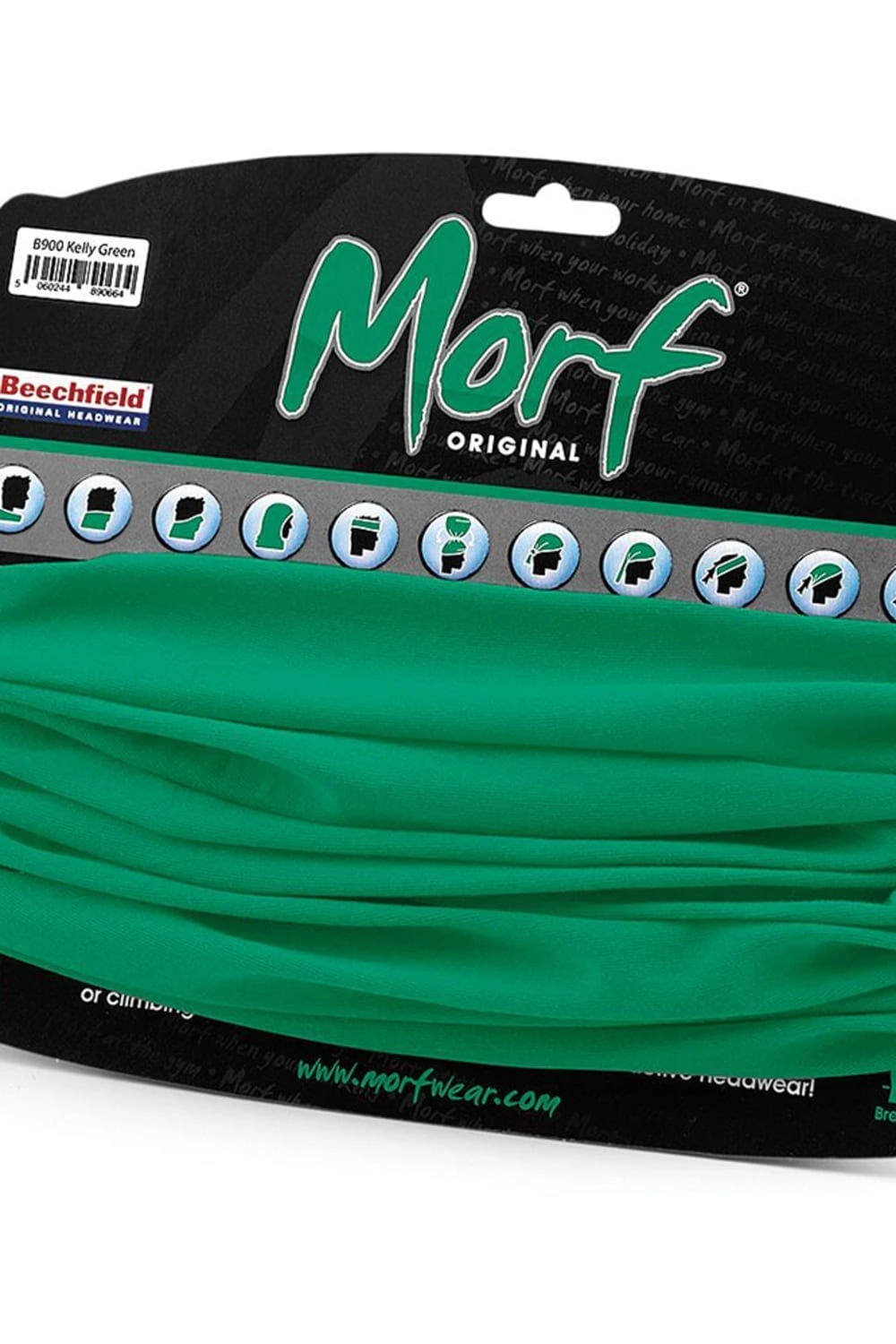Beechfield Ladies/Womens Multi-Use Original Morf (Kelly Green) 4 Beechfield Ladies/Womens Multi-Use Original Morf (Kelly Green) - Image 2