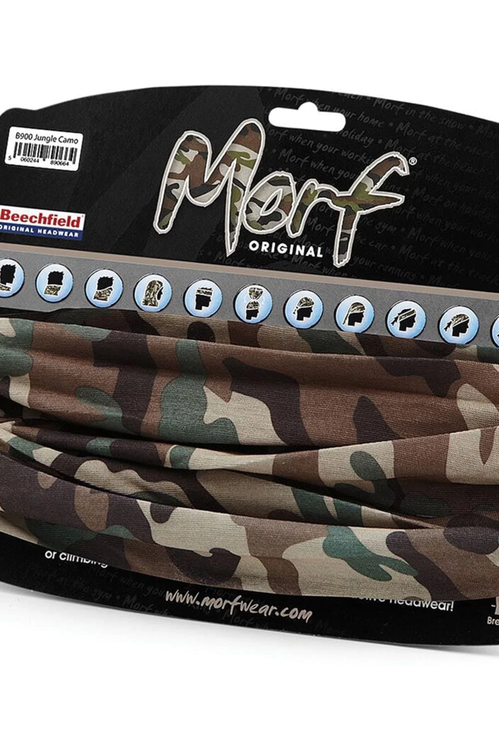 Beechfield Ladies/Womens Multi-Use Original Morf (Jungle Camouflage) 4 Beechfield Ladies/Womens Multi-Use Original Morf (Jungle Camouflage) - Image 2