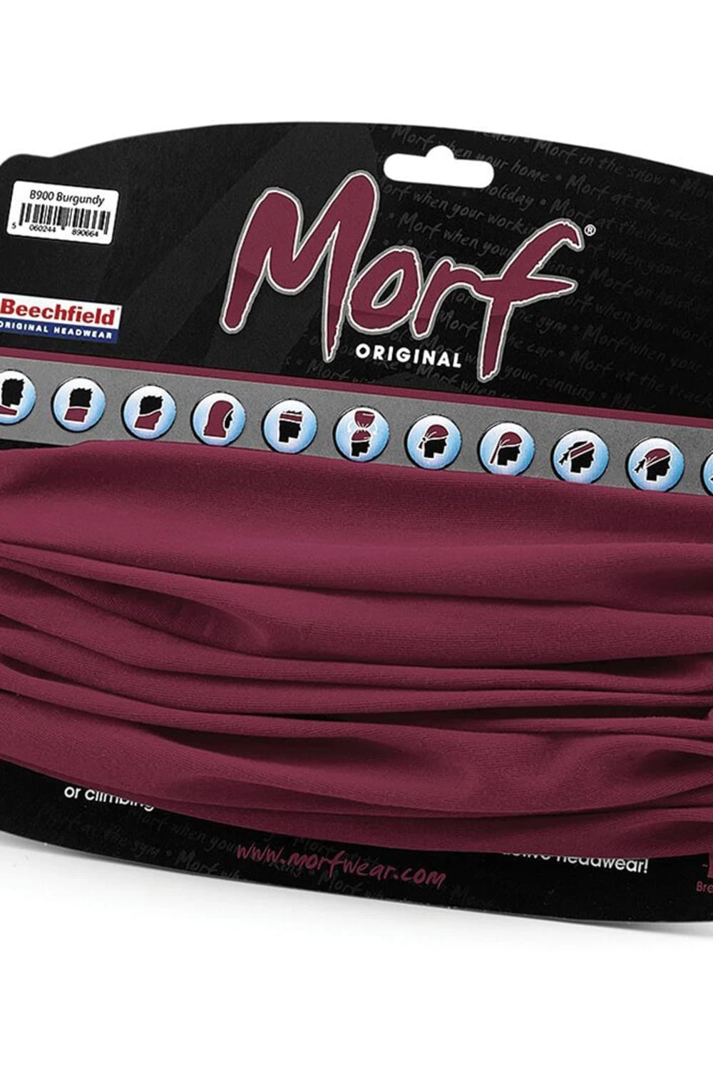 Beechfield Ladies/Womens Multi-Use Original Morf (Burgundy) 4 Beechfield Ladies/Womens Multi-Use Original Morf (Burgundy) - Image 2