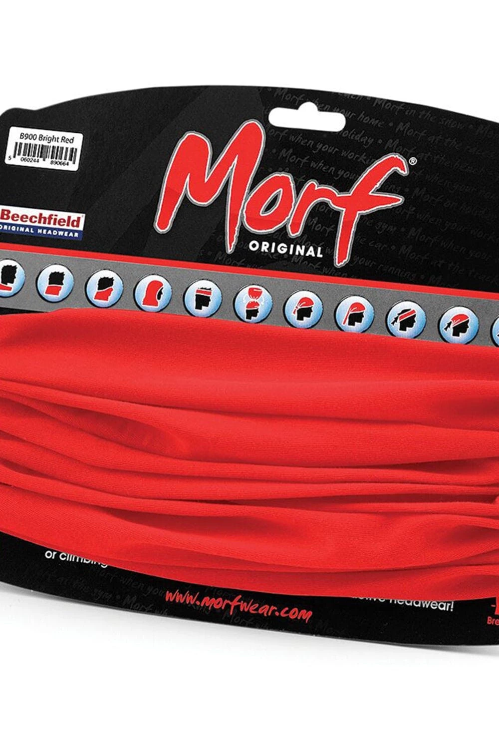 Beechfield Ladies/Womens Multi-Use Original Morf (Bright Red) 4 Beechfield Ladies/Womens Multi-Use Original Morf (Bright Red) - Image 2