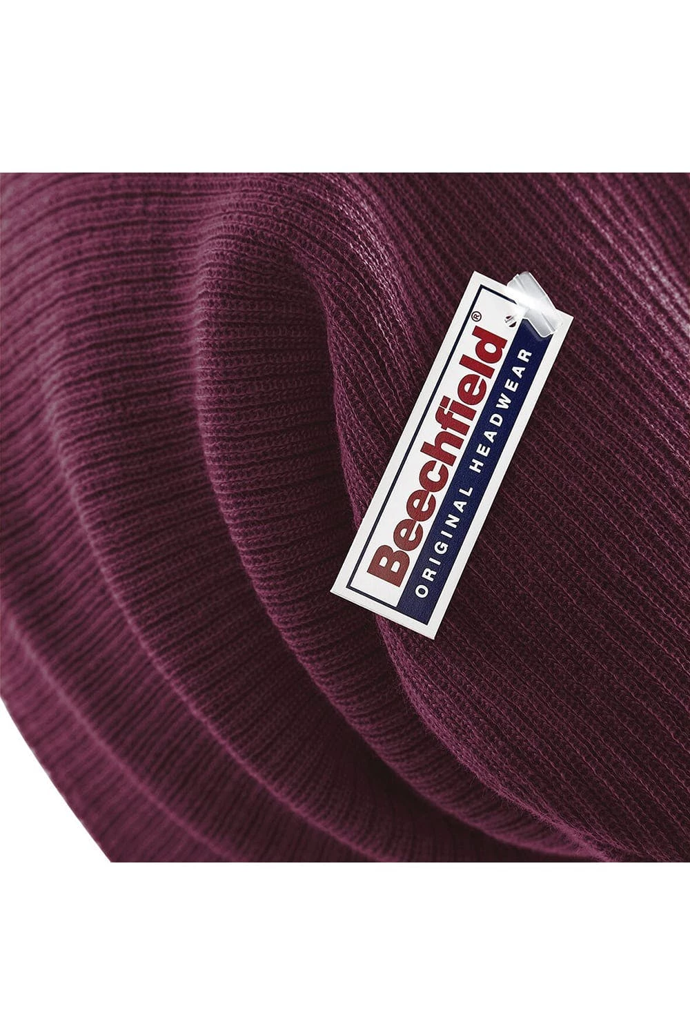 Beechfield® Unisex Slouch Winter Beanie Hat (Burgundy) 5 Beechfield® Unisex Slouch Winter Beanie Hat (Burgundy) - Image 3