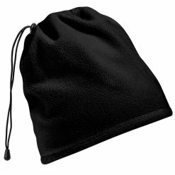 Beechfield Unisex Suprafleece™ Anti-Pilling 2in1 Winter Hat And Neck Warmer/Snood (Black)