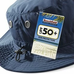 BEECHFIELD Summer Cargo Bucket Hat/Headwear (UPF50 Protection) - Navy -Beechfield Sales M05055747773521 398705498