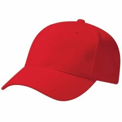 Beechfield Unisex Pro-Style Heavy Brushed Cotton Baseball Cap / Headwear (Classic Red)