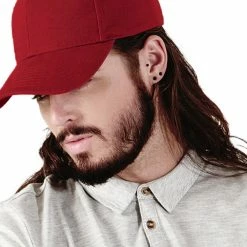 Beechfield Unisex Pro-Style Heavy Brushed Cotton Baseball Cap / Headwear (Classic Red) 7 Beechfield Unisex Pro-Style Heavy Brushed Cotton Baseball Cap / Headwear (Classic Red) -Beechfield Sales M05055747773699 3728080796