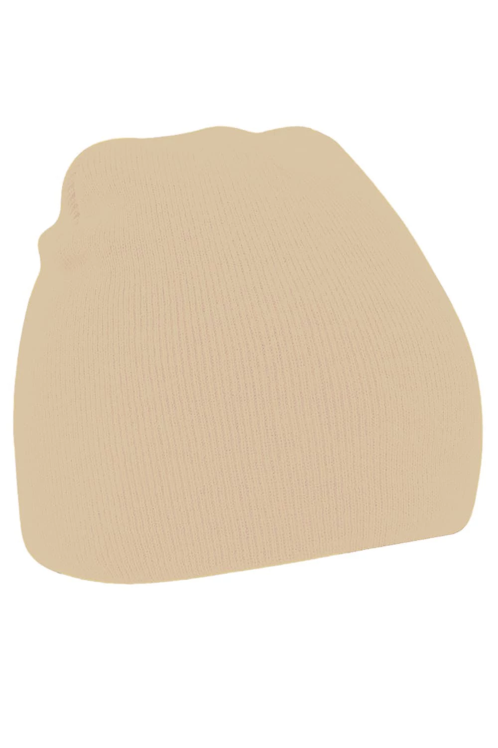 Beechfield Plain Basic Knitted Winter Beanie Hat (Stone) 3 Beechfield Plain Basic Knitted Winter Beanie Hat (Stone)